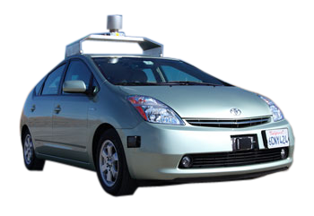 Google-Auto mit Sensoren und Kameras